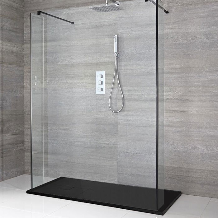 Modern Black Marble & Resin Stone Gelcoat Effect Luxury Gelcoat 3cm Shower Tray Manufacturer in Turkiye